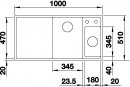 BLANCO 523471 Sink Axia III 6 S coffee InFino with eccentric Silgranit PuraDur