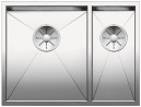 BLANCO 521613 Sink Zerox 340/180-U stainl.steel InFino silk gloss without handle