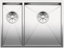 BLANCO 521614 Sink Zerox 340/180-U stainl.steel InFino silk gloss without handle