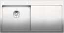 BLANCO 521626 Claron 5 S-IF stainless steel InFino silk gloss sink with handle