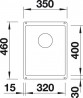 BLANCO 523407 Sink Subline 320-U gray rock InFino manual Silgranit PuraDur