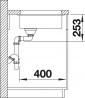 BLANCO 523405 Sink Subline 160-U coffee InFino manual Silgranit PuraDur