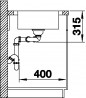 BLANCO 523376 Sink DINAS 8 S brushed stainless steel without eccentric
