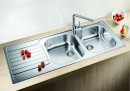 BLANCO 523376 Sink DINAS 8 S brushed stainless steel without eccentric