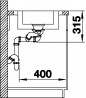 BLANCO 523375 Sink DINAS 6 S brushed stainless steel without eccentric