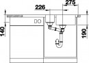 BLANCO 523375 Sink DINAS 6 S brushed stainless steel without eccentric