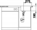BLANCO 523374 Sink DINAS 45 S brushed stainless steel without eccentric