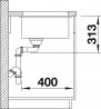 BLANCO 523436 Sink Subline 500-U white InFino manual Silgranit PuraDur