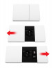 VersaPad 1x electrical socket 1xUSB, 1xRJ45 white