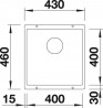 BLANCO 523426 Sink Subline 400-U white InFino manual Silgranit PuraDur