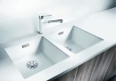 BLANCO 523423 Sink Subline 400-U gray rock InFino manual Silgranit PuraDur