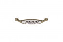 TULIP Handle Margarita 128 antique brass/porcelain/flower