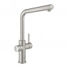 GROHE 31454DC1 Blue Home starter kit L-outlet Supersteel