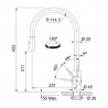 FRANKE Tap FC 0045.501 EOS NEO all stainless steel with shower