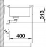 BLANCO 523410 Sink Subline 320-U white InFino manual Silgranit PuraDur