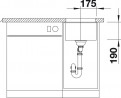 BLANCO 523410 Sink Subline 320-U white InFino manual Silgranit PuraDur