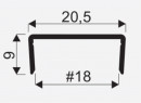 SEVROLL 05295 "U" profile for laminate 18mm 3m black mat