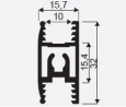 SEVROLL 03606 connecting strip H30 decor 3m black mat