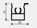 SEVROLL 05324 Pax upper guide rail 3m black mat