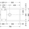 FRANKE Sink MRG 611-78 BB 780 x 500mm matt black