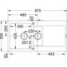 FRANKE Sink MRG 651 970 x 500mm matt black