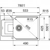 FRANKE Sink UBG 611-78 BB 780 x 500 sahara