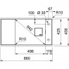 FRANKE Sink FSG 211/111 860 x 458 matt black