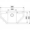 FRANKE Sink MRG 612 E 960 x 500mm matt black