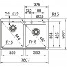 FRANKE Sink UBG 620-78 onyx 780x500