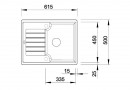 BLANCO 526006 Sink ZIA 40 S black without eccentric SILGRANIT® PuraDur®