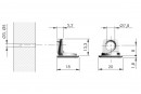 IF shelf support PK2 16mm body part 5mm