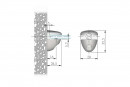 IF-support for glass shelves Cobrone chrome