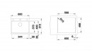 BLANCO 525890 Sink ETAGON 6 black SILGRANIT® PuraDur® without eccentric