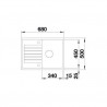 BLANCO 526008 Sink ZIA 45 S Compact black with eccentric Silgranit PuraDur