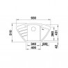 BLANCO 526031 Sink ZIA 9 E black SILGRANIT® PuraDur® without eccentric