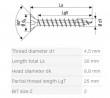 SPAX screw 4,5x30 countersunk head PZ, W, 4C MH