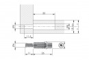 IF-PAD connecting mandrel 8 mm/30+11mm green