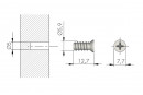 IF-euro screw 6x12.7mm countersunk head for Minisecury supports