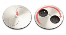 BACHMANN 931.002 Twist, 2 x electric socket stainless stel