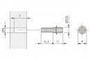 IF-Flipper mandrel diameter 5mm/length 8.5mm zinc white