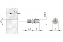 IF-Flipper mandrel diameter EURO diameter 5mm/length 8.8mm zinc white