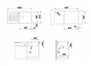BLANCO 526024 Sink ZIA XL 6 S black without eccentric Silgranit PuraDur