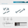 StrongFix Screw PZ 3,5x30 half round head white Zn PZ2