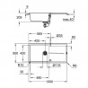 GROHE 31641AP0 Sink K400 60-C 1000 x 500mm granite black