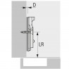 HETTICH 9289592 Veosys hinge semi-loaded stainless steel screw TH52x5.5 SiSy