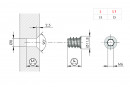 IF-nut M6x13mm