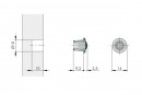IF-Soft door silencer screw 10mm transparent