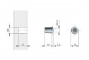 IF-damper door screw Flex 8mm 10x2.6mm gray/transparent