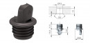 IF gas-liquid bottom flap K12 244mm graphite