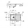 GROHE 31552SD1 Sink K200 45-S 860 x 500mm stainless steel, brushed